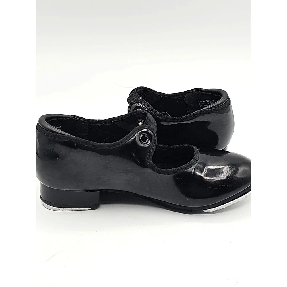 Weissman W600 Black Patent Tap Shoes Child Size 11.5 Mary Jane Dance